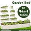 Galvanised Steel Garden Bed 9-in-1 Modular Oval Vegetable Planter [Cream] Carousel 1