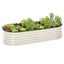 Galvanised Steel Garden Bed 9-in-1 Modular Oval Vegetable Planter [Cream] Carousel 10