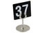 4" Weighted Table Number Menu Stand - Stainless Steel Carousel 2