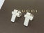 Gucci Sterling Silver Cross Stud Earrings Carousel 1