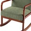 Rocking Armchair Nursery Chair Corduroy Green Carousel 5