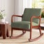 Rocking Armchair Nursery Chair Corduroy Green Carousel 6