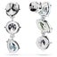Swarovski Gema Asymmetrical Multi-Coloured Drop Earrings w / Rhodium-Plate Carousel 3