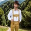 Men Lederhosen Bavarian Shirt White with Box Embroidery Oktoberfest Costumes Carousel 10
