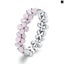 S925 Sterling Silver Pink Wreath Finger Ring for Women Carousel 1