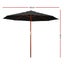 Instahut Outdoor Umbrella 3M Pole Cantilever Stand Garden Umbrellas Patio Black Carousel 2