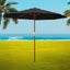 Instahut Outdoor Umbrella 3M Pole Cantilever Stand Garden Umbrellas Patio Black Carousel 6