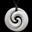 Large Koru - double start, handcrafted bone pendant Carousel 1