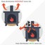4-blade Aluminum Heat Powered Fireplace Stove Fan Carousel 6