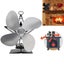 4-blade Aluminum Heat Powered Fireplace Stove Fan Carousel 15