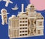 300PCS Wooden Building Blocks (150P color + 150P log color) Carousel 3