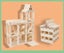 300PCS Wooden Building Blocks (150P color + 150P log color) Carousel 9