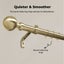 Marlow Curtain Rod Steel Roman Quiet Rail Pole Pommel Set Extendable Adjustable Carousel 5