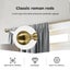 Marlow Curtain Rod Steel Roman Quiet Rail Pole Pommel Set Extendable Adjustable Carousel 7