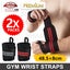 Weight Lifting Gym Training Wrist Support Straps Wraps Muscle Bodybuilding Carousel 1