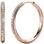 Rose-Gold Crystal Hoop Earrings "Dawn" Carousel 1
