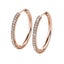Rose-Gold Crystal Hoop Earrings "Dawn" Carousel 3