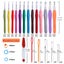 Knit Crochet Hook Kit Knitting Needles Set With Bag,Steel Large Eye Carousel 3