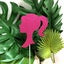 Glitter Hot Pink Girl Cake Topper Set-Glitter Doll Head Cake Toppers Carousel 3
