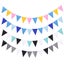 12 Flags 17cm Colorful Felt Banner Garlands Birthday Bunting Pennant Carousel 3