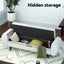Storage Ottoman Blanket Box Armrest 140Cm Grey Carousel 5