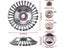 8 Inch Weed Eater Brush Steel Wire Brush Cutter Trimmer Head Set Carousel 6