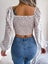 Floral Print Lace Up Crop Top For Women Carousel 6