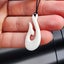 Natural Hand Carved Maori Bone Carving Pendant Necklace - Whale Tail Hook Carousel 2