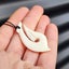 Natural Hand Carved Maori Bone Carving Pendant Necklace - Curved Hook Carousel 3