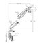 Loctek Premium Mount, 24"-34" Single Ergonomic Gas Spring Monitor Stand - VESA Carousel 8