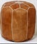Tall Moroccan Leather TABOURET Pouf Carousel 1