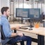 Fellowes Professional Series Freestanding Dual Horizontal Monitor Mount Carousel 6