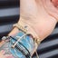 Bone Carving Cylinder Bead Macrame Bracelet - Tan Carousel 6