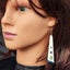 Natural Hand Carved Maori Bone Carving & Paua Earrings - Long Drops Carousel 5
