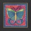 Mill Hill Laurel Burch Bead & Cross Stitch Kit: Butterfly Fuchsia Carousel 1