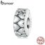 Womens 925 Sterling Silver Retro Heart Pattern Stopper Beads Bracelet & Bangl... Carousel 3