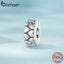 Womens 925 Sterling Silver Retro Heart Pattern Stopper Beads Bracelet & Bangl... Carousel 4
