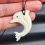 Natural Hand Carved Maori Bone Carving Pendant Necklace - Dolphin Carousel 1
