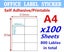 A4 Labels Sticker, 100pc Paper Mailing Address Office Laser Inkjet 74.2x105mm Carousel 3
