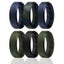 ROQ Silicone Wedding BR 8mm Ring Set - Basic-Olive by ROQ for Men - 6 x 14 mm... Carousel 1