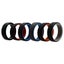 ROQ Silicone Wedding 2Layer Lines Ring Set - MultiColor by ROQ for Men - 6 x ... Carousel 1