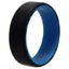 ROQ Silicone Wedding 2Layer Beveled 8mm Ring - Blue-Black by ROQ for Men - 14... Carousel 1