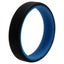 ROQ Silicone Wedding 6mm Brush 2Layer Ring - Blue-Black by ROQ for Men - 16 m... Carousel 1