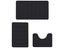 3Pcs Bathroom Mat Set Anti Slip Toilet Rug Fast Absorbent Coral Fleece Mat Black Carousel 6