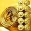 Gold Plated Bitcoin Coin Collectible Art Collection Gift Physical Carousel 3