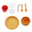 silicone pizza baby feeder cup Pizza Baby Feeder Bowl Silicone Multi Functional Carousel 2
