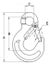 Bullivants Grade 100 Eye Type Sling Hook W/Latch-10mm (Each) Carousel 2
