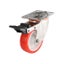 Easyroll 100mm Swivel Brake Plate Mount S5 Castor-Urethane 220kg-Each Carousel 1