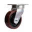 Easyroll 150mm Swivel Brake Plate Mount X2 Castor-Urethane Cast Iron 750kg-Each Carousel 1