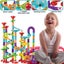 142Pcs Piece DIY Marble Run Race Set Carousel 4
